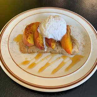 peaches and ice cream