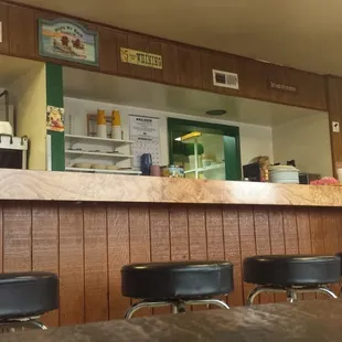 a woman at the counter