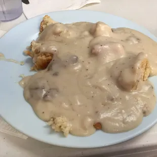 Home made biscuits and gravy