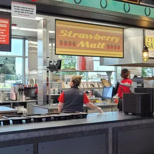 The staff was looking rather bored.