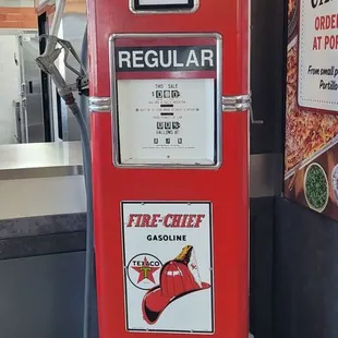 Love the old gas pump.