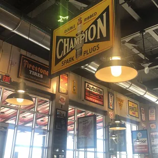 Old signs add nostalgic ambiance