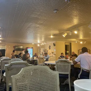 The inside dining area