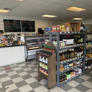 the inside of the store