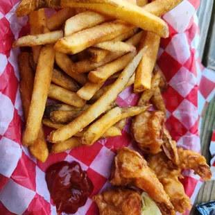 Shrimp and chips!
