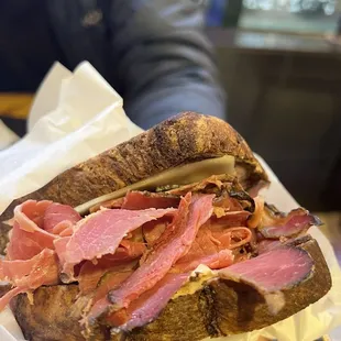 Hot Pastrami Sandwich