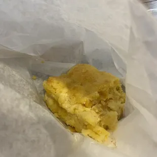 The cornbread from heaven that I cannot eat because it has sour cream, but it was ridiculously worth the one bite I took.