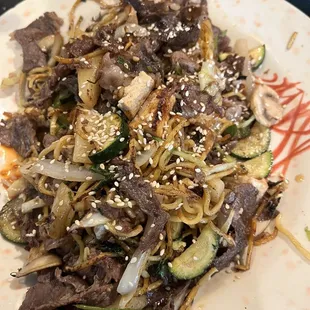 Beef Mongolian BBQ  Noodles