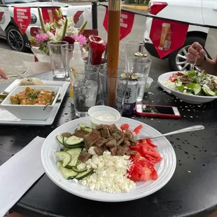 a plate of food on a table