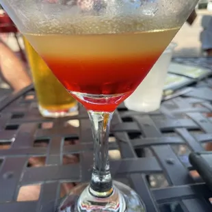 Bikini Martini was delicious but not a full glass.