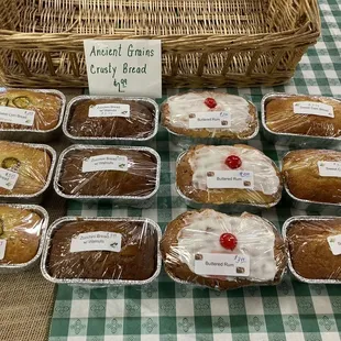 a variety of baked goods