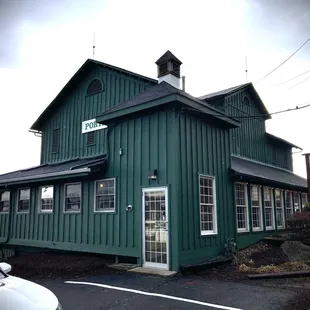 the front of the building