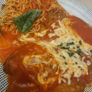 Veal Parmigiana "light sauce"