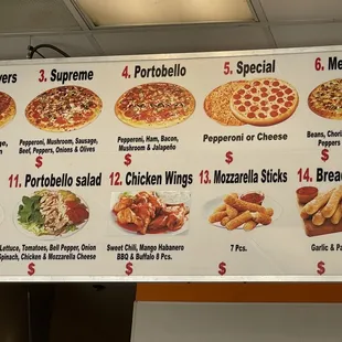 a menu for a restaurant