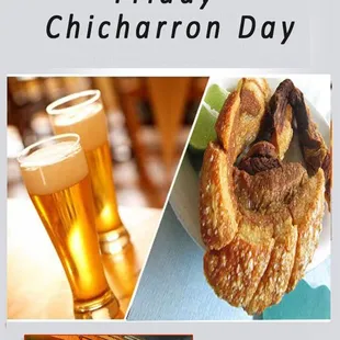 Every Friday Lunch baked chicharrones appetizers...