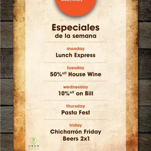 week Specials