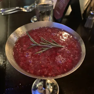 Raspberry Rosemary Cosmo