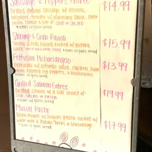 Awesome Chalkboard Specials!