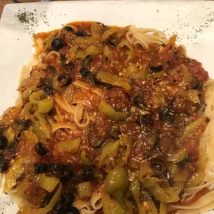 a plate of pasta