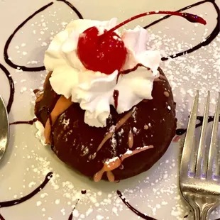 Raspberry flavored Tartufo