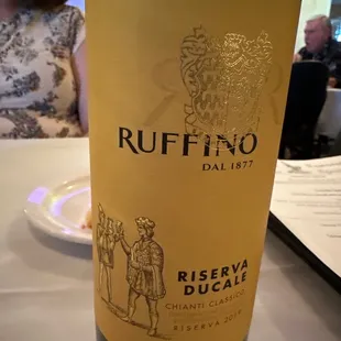 The wine for the night