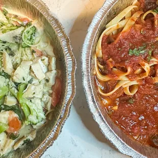 Primavera Pasta and Chicken Pizzaiola