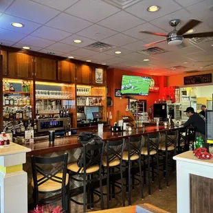 a view of the bar area