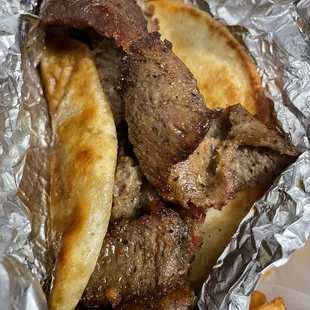a closeup of the meat