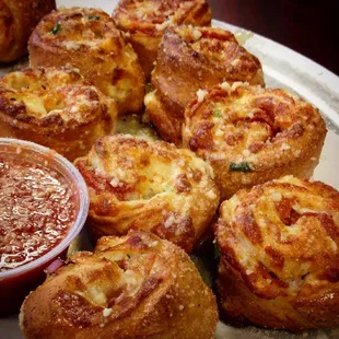 I&apos;ve never had pepperoni rolls this good before!! Extra cheesy...oh so gooey...pepperoni roll!!!