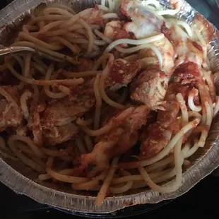 Chicken parmigiana?! Picture on their website shows breaded chicken - awful, bland taste