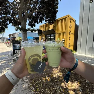 Iced Green Tea, Iced Matcha Latte