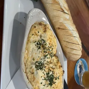 Best crab dip ever! It&apos;s just too good for words. The three warm pretzel sticks aren&apos;t enough for the dip, so I order side bread loaf too.