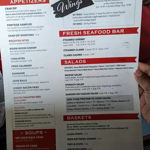 Menu as of 4/2/2023