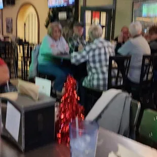 Drinks flowing on a Friday night