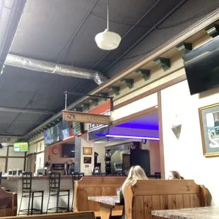 the interior of a pub