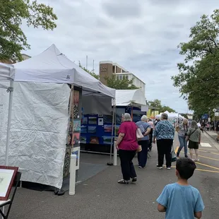 people walking down the street