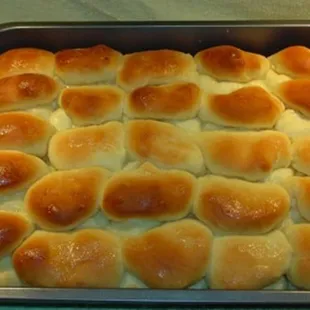 Whole-ly Rollers Home-made yeast rolls!  All natural ingredients, baked fresh daily!  Grand Mother's recipe!