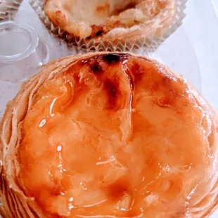 Pastel de Nata.. creme brulee like custard on a flakey crust..