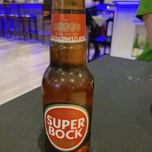 a bottle of super bock
