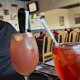 Drinks...Shirley Temple and Red Sangria