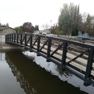 Arch bridge over canal