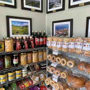 a variety of condiments