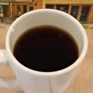 Two types of Java Joe await you each morning. House and bold blends are available.