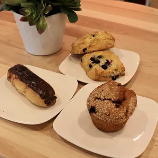 Many dessert and pastry choices are available. Please take a peak into the pastry case at the service counter.