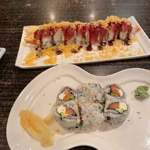 King Cake Roll (top) Philadelphia Roll (bottom)