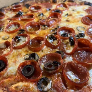 Pepperoni with black olive