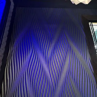 a blue and white wave pattern