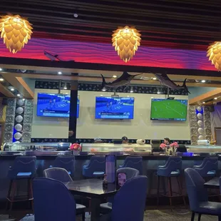 interior, sushi and sashimi