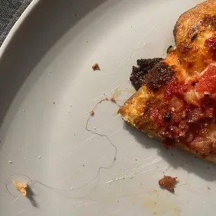 Hair in pizza deliver door dash