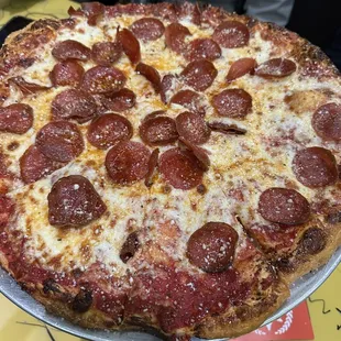 Pepperoni and hot honey large pizza